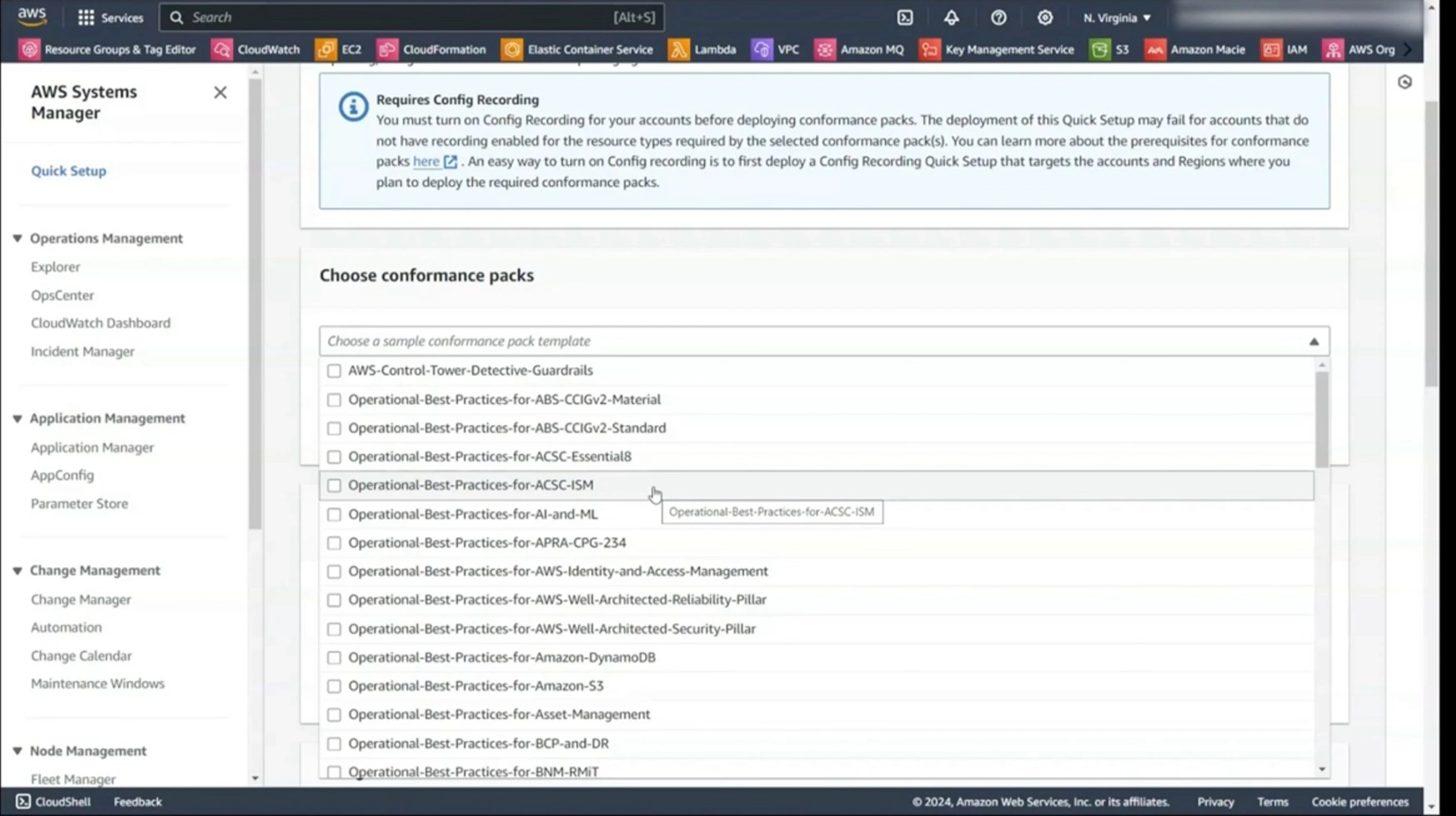 Conformance Packs