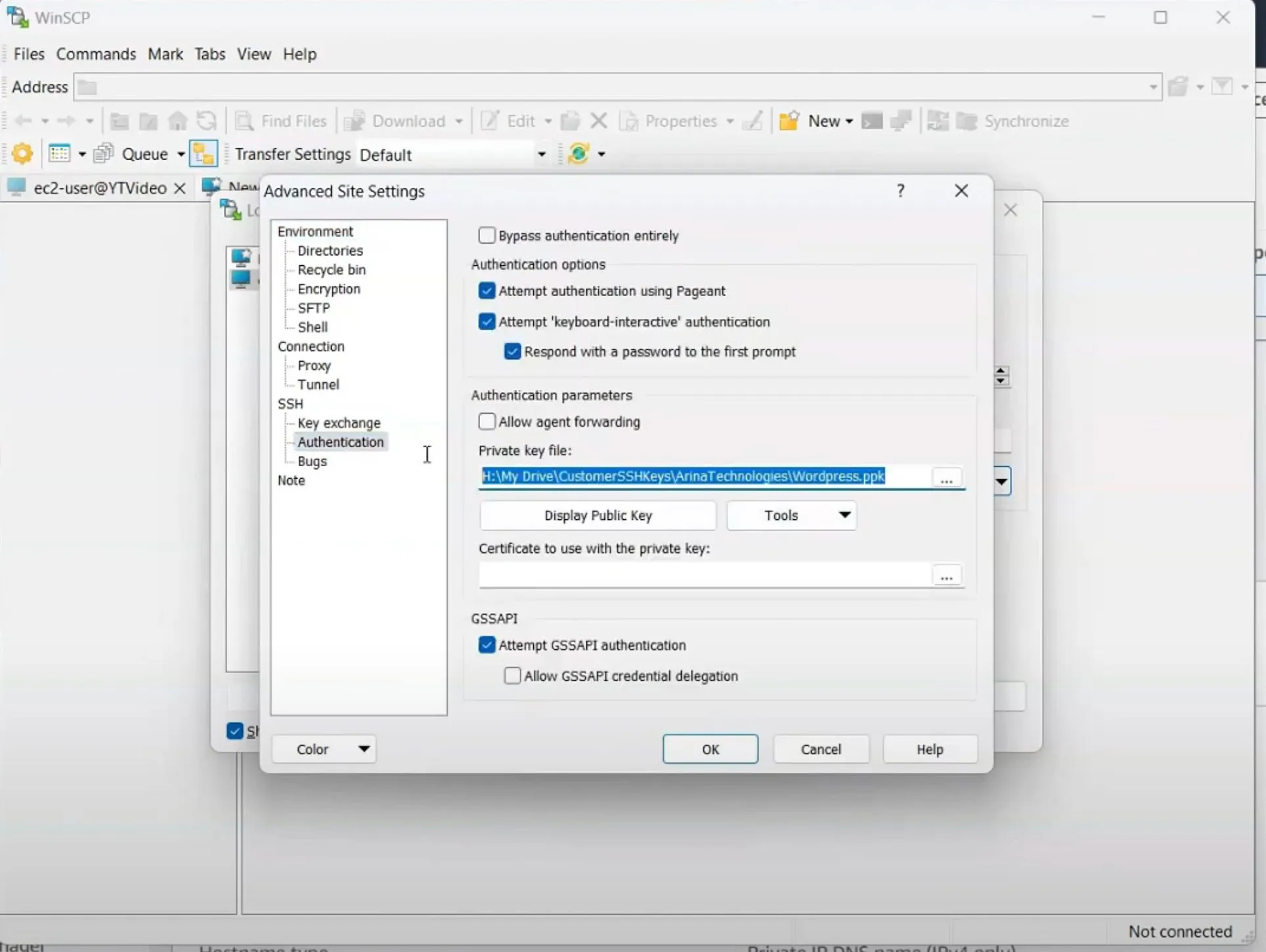 EC2 continue
