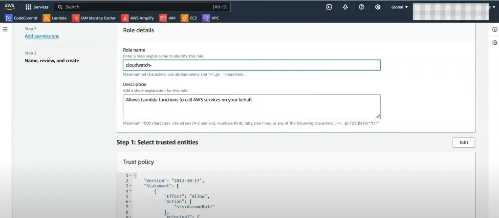 Role for Lambda