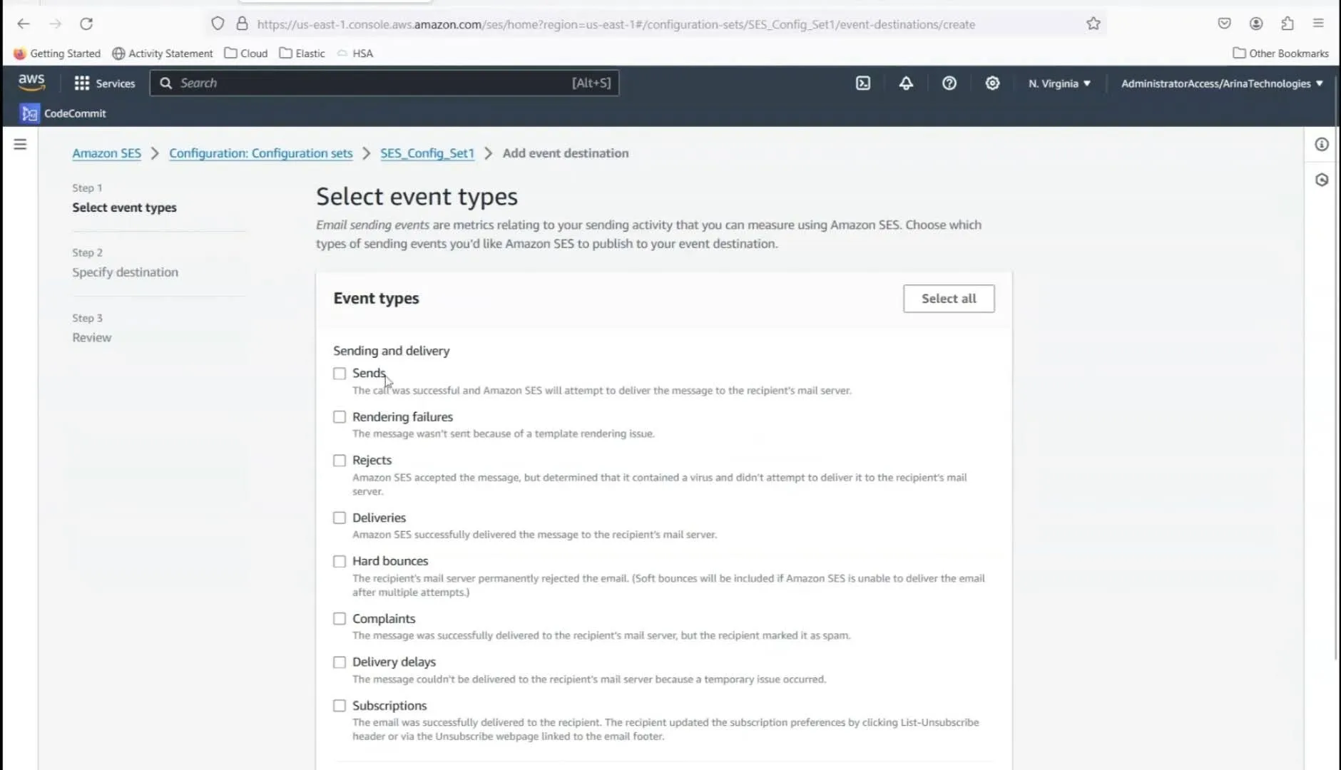 types of events